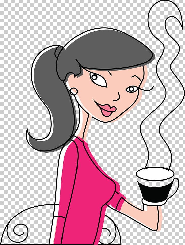 Coffee Tea Cafe Drink PNG, Clipart, Arm, Business Woman, Cafe, Cartoon, Child Free PNG Download