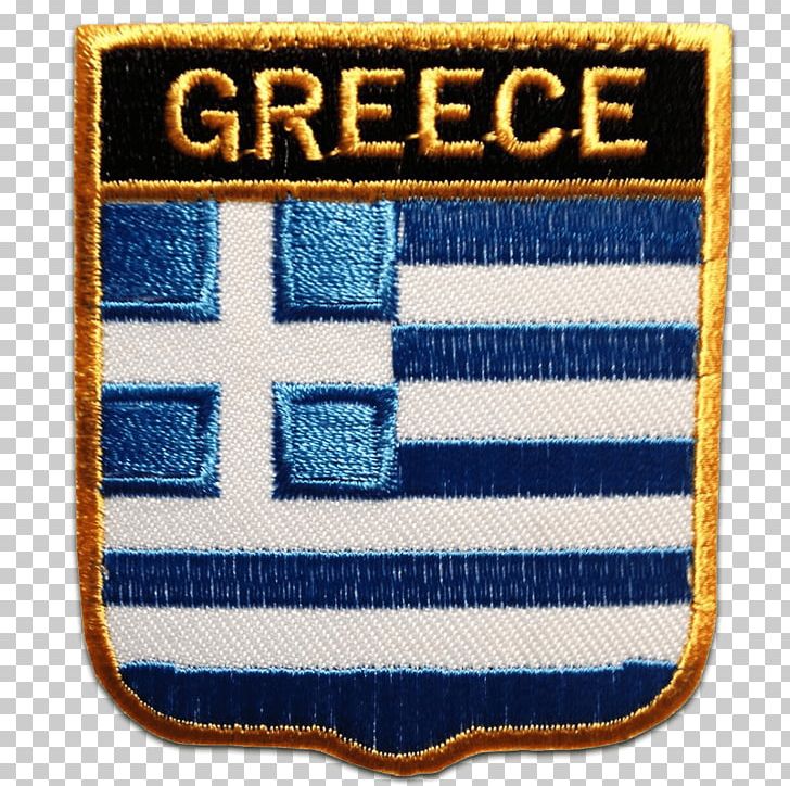 Blue Flag Of Greece Embroidered Patch Fahne PNG, Clipart, Applique, Blue, Emblem, Embroidered Patch, Fahne Free PNG Download