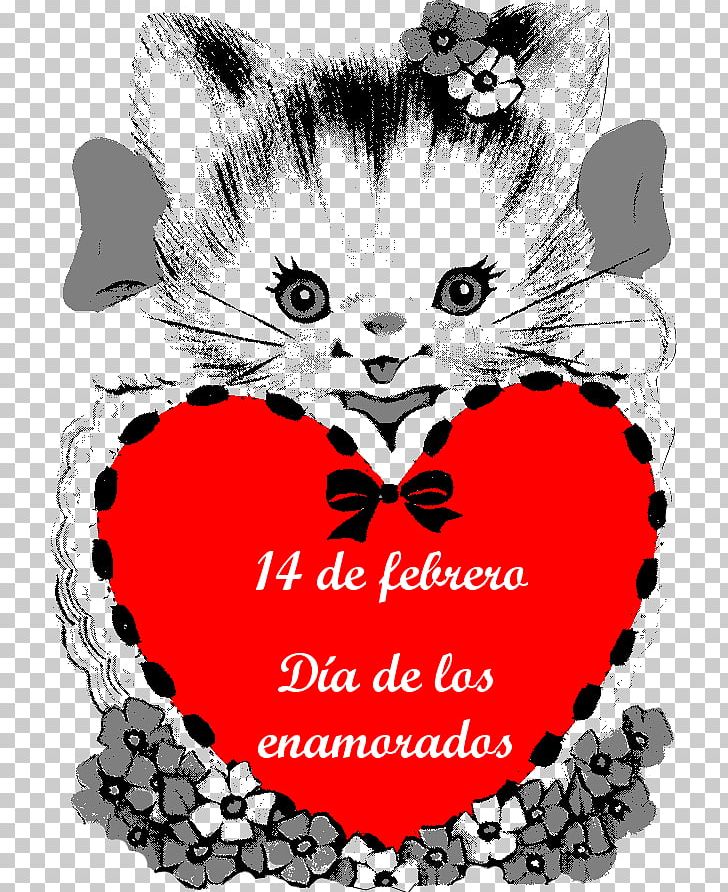 Kitten Whiskers Cat Valentine's Day Heart PNG, Clipart,  Free PNG Download