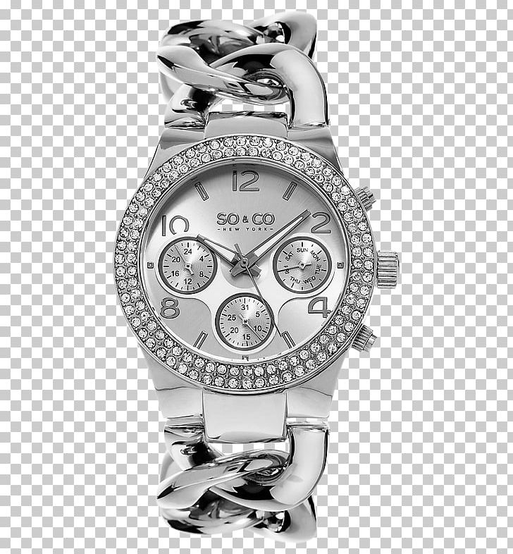 Watch Strap Quartz Clock J. C. Penney Jewellery PNG, Clipart, Accessories, Black And White, Bling Bling, Bracelet, Brand Free PNG Download