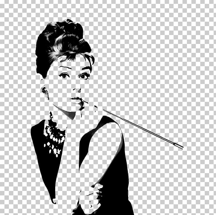 audrey hepburn poster black white photo art print stencil PAINTING vintage