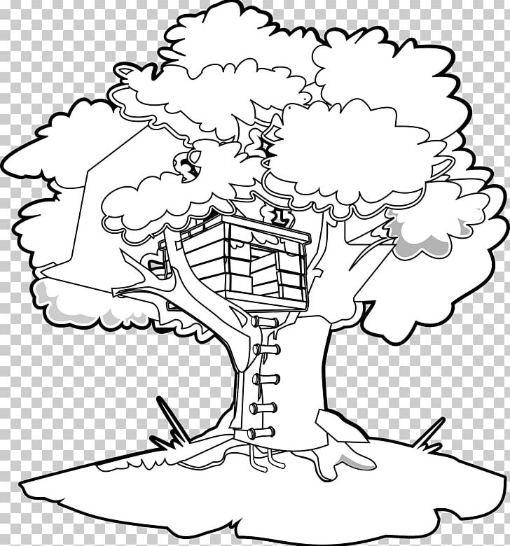 line drawing house clipart with trees