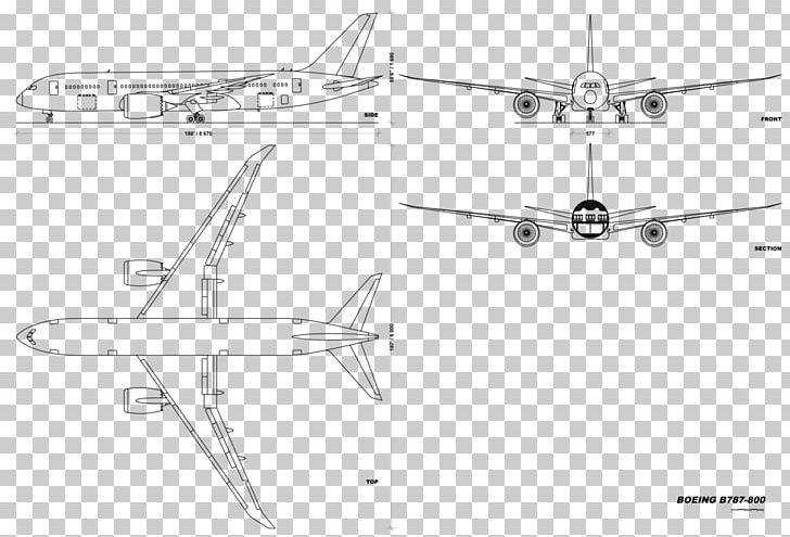 Boeing 787 Dreamliner Boeing 767 Boeing 737 Boeing 777 Drawing PNG, Clipart, Aircraft, Airliner, Airplane, Angle, Architectural Engineering Free PNG Download