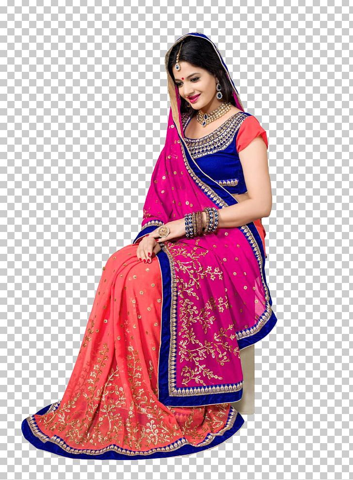 Sari Lehenga-style Saree Fathima Collection Pink Dress PNG, Clipart, Blouse, Chiffon, Choli, Clothing, Day Dress Free PNG Download