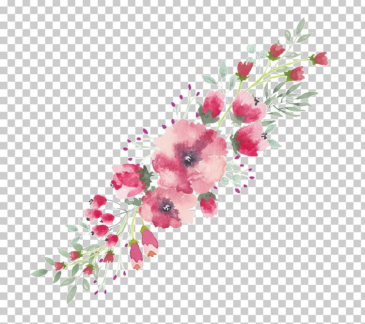 Floral Design Watercolor Painting Flower PNG, Clipart, Art, Artificial Flower, Blossom, Branch, Cherry Blossom Free PNG Download