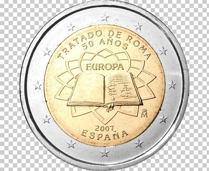 Treaty Of Rome 2 Euro Coin 2 Euro Commemorative Coins Spanish Euro Coins PNG, Clipart, 1 Cent Euro Coin, 2 Euro Coin, 2 Euro Commemorative Coins, Coin, Commemorative Coin Free PNG Download