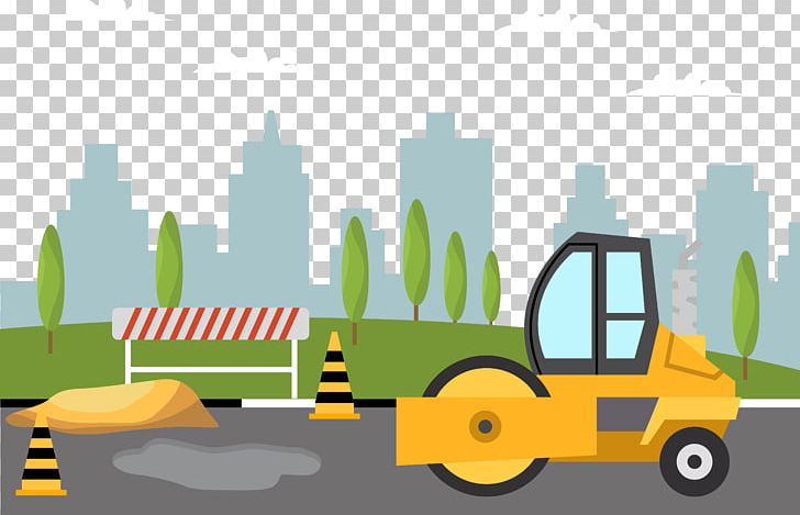 Roadworks Car PNG, Clipart, Angle, Asphalt, Car, Cartoon, City Free PNG Download