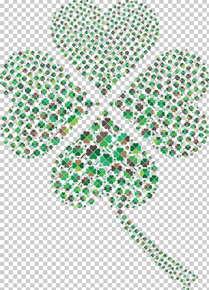 Four-leaf Clover Saint Patrick's Day Symbol PNG, Clipart, Circle, Clover, Flowers, Fourleaf Clover, Fractal Free PNG Download