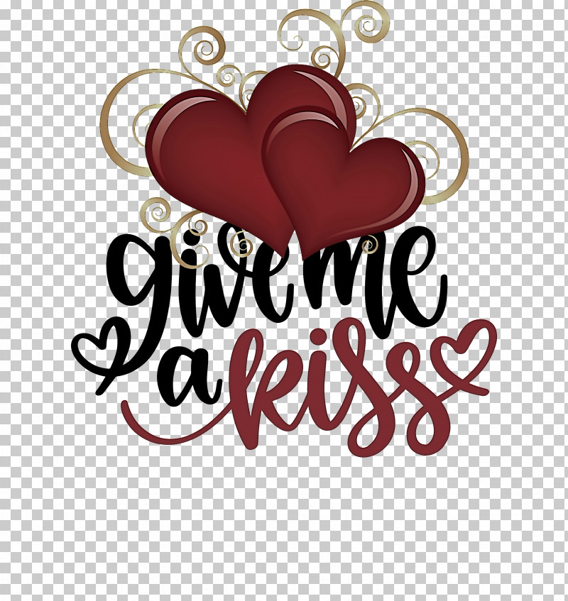 Give Me A Kiss Valentines Day Love PNG, Clipart, Heart, Kiss, Logo, Love, M095 Free PNG Download