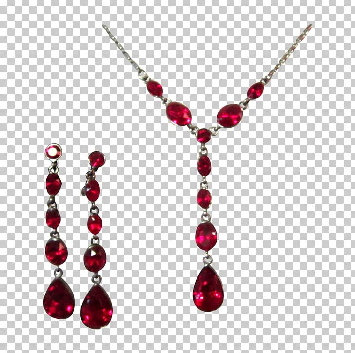 Earring Ruby Necklace Cubic Zirconia Imitation Gemstones & Rhinestones PNG, Clipart, Body Jewellery, Body Jewelry, Charms Pendants, Costume Jewelry, Cubic Zirconia Free PNG Download