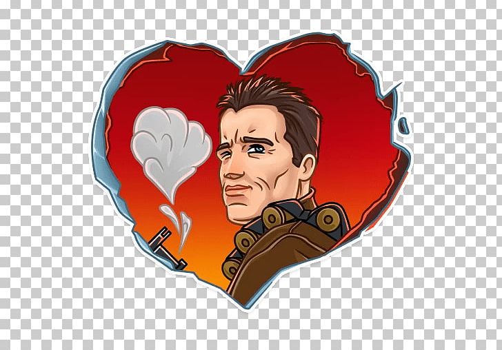 The Terminator Arnold Schwarzenegger Sticker YouTube Telegram PNG, Clipart, Arnold Schwarzenegger, Bob The Minion, Cartoon, Fictional Character, Heart Free PNG Download