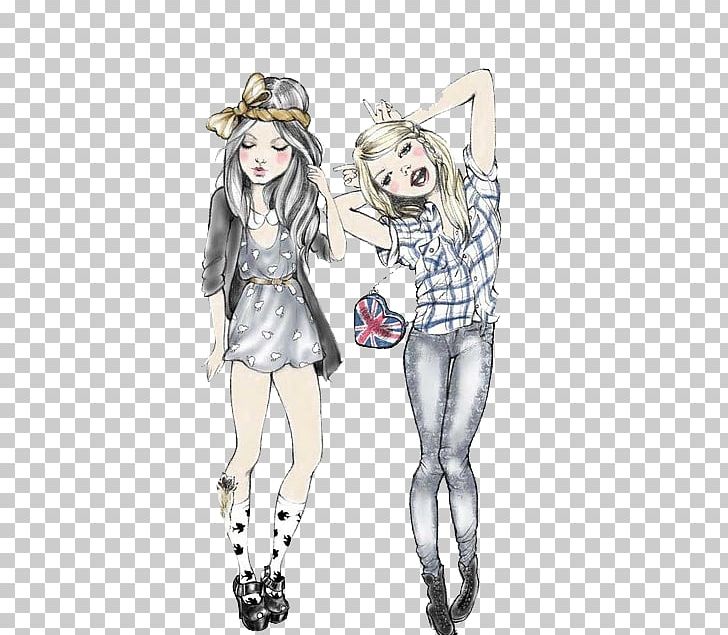 Drawing Fashion Illustration Sketch PNG, Clipart, Anime, Art, Art Museum, Best Friends Forever, Cartoon Free PNG Download