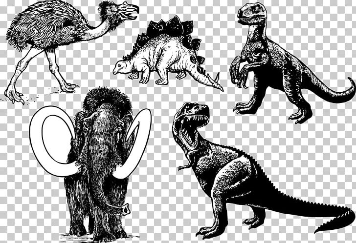Tyrannosaurus Prehistory Stegosaurus Woolly Mammoth PNG, Clipart, 3d Dinosaurs, Animal, Carnivoran, Cat Like Mammal, Cdr Free PNG Download