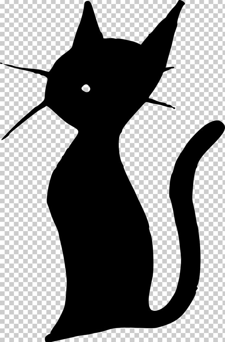 Cat Kitten Silhouette Paintbrush PNG, Clipart, Animals, Artwork, Black, Black And White, Black Cat Free PNG Download