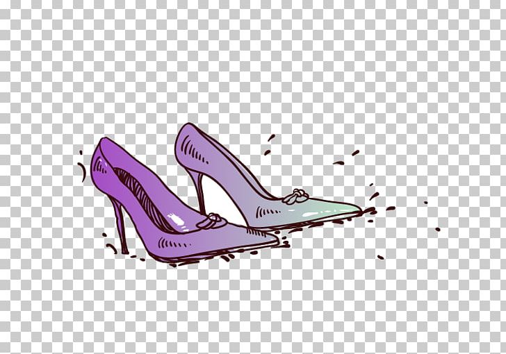 Purple High-heeled Footwear Shoe Drawing PNG, Clipart, Accessories, Boot, Designer, Drawing, Footwear Free PNG Download
