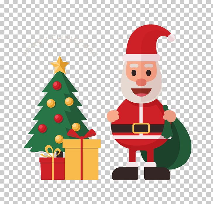 Santa Claus By Christmas Tree Theme 1 Stock Illustration - Download Image  Now - Adult, Adults Only, Art - iStock