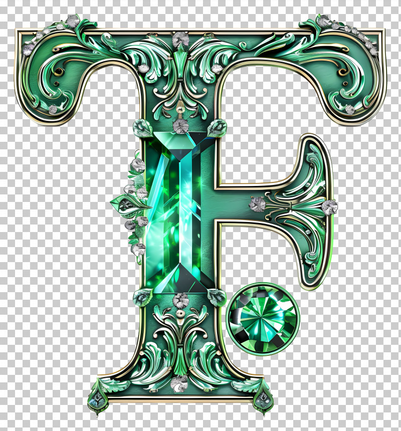 Letter F - Ornate Decorative Letter F PNG