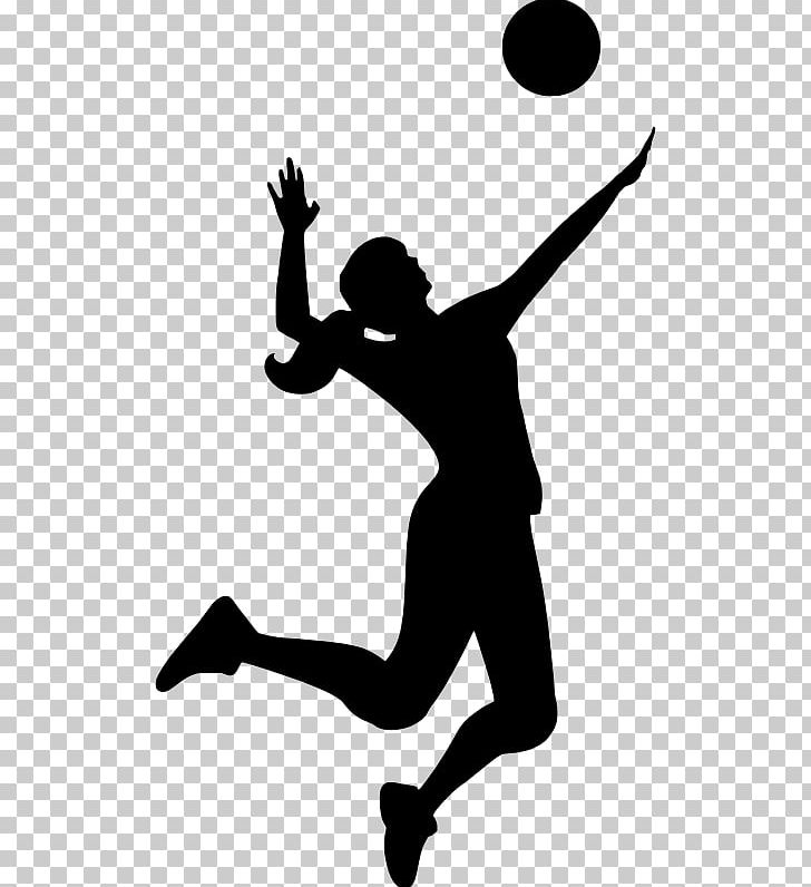 Silhouette Volleyball PNG, Clipart, Arm, Artwork, Black And White, Download, Hand Free PNG Download