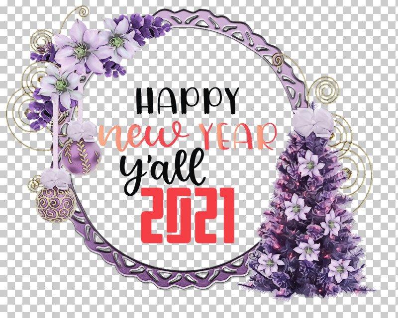 Floral Design PNG, Clipart, 2021 Happy New Year, 2021 New Year, 2021 Wishes, Floral Design, Lavender Free PNG Download
