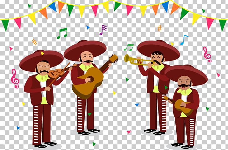 Mariachi Mexicans Illustration PNG, Clipart, Art, Bands, Band Vector, Banner, Cartoon Free PNG Download