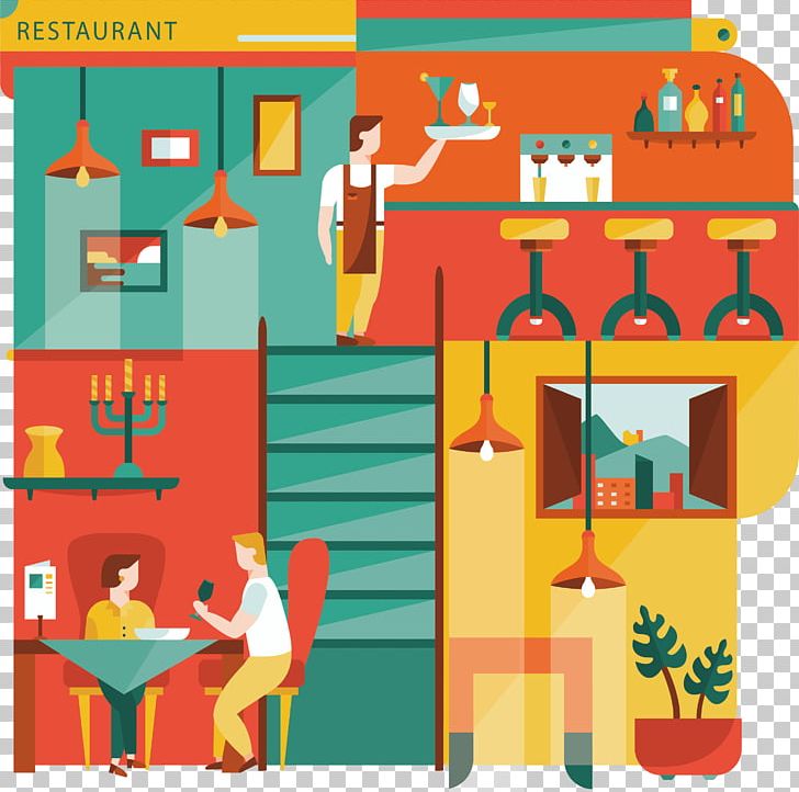 Restaurant Flat Design Illustration PNG, Clipart, Adobe Illustrator, Area, Art, Artworks, Celebrities Free PNG Download