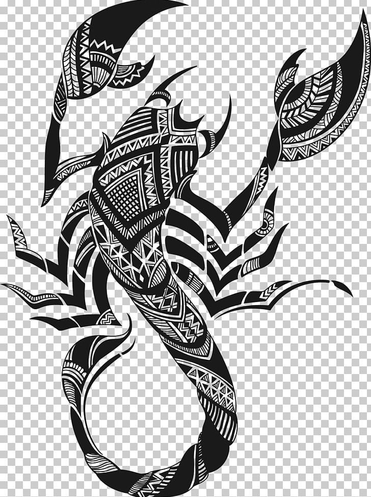 Scorpion Tattoo Mehndi PNG, Clipart, Art, Black And White, Christmas Decoration, Decor, Decora Free PNG Download