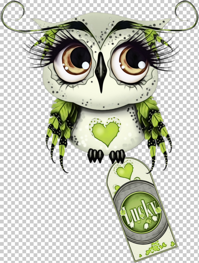 Owl Green Cartoon Bird Of Prey Font PNG, Clipart,  Free PNG Download