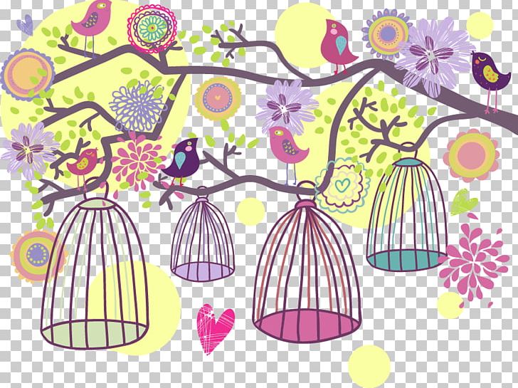 Bird Euclidean PNG, Clipart, Area, Border Frame, Branch, Cage, Cdr Free PNG Download