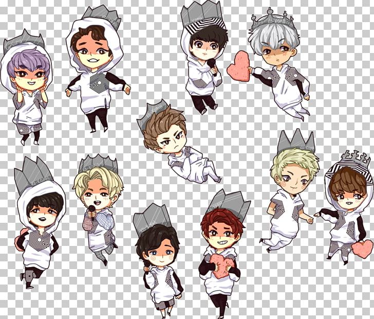 EXO Overdose Chibi Fan Art XOXO PNG, Clipart, Anime, Baekhyun, Cartoon, Chanyeol, Chibi Free PNG Download