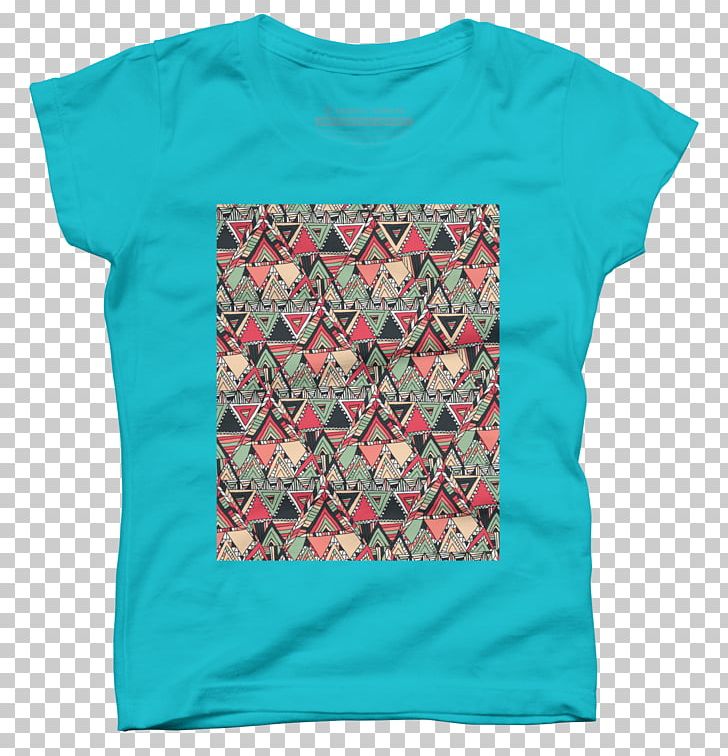 Printed T-shirt Hoodie Sleeve Crew Neck PNG, Clipart, Active Shirt, Aqua, Aztec, Blue, Boho Free PNG Download