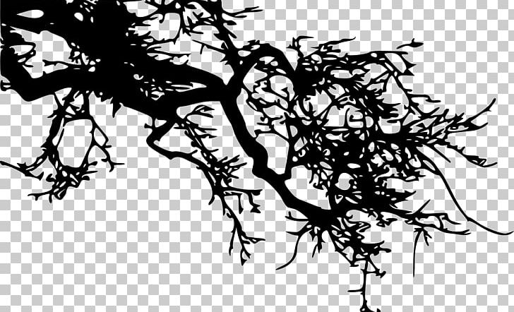 Silhouette Branch Tree Visual Arts Drawing PNG, Clipart, Animals, Art, Artwork, Black And White, Branch Free PNG Download