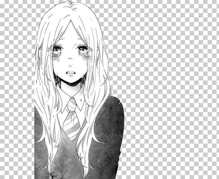 Anime Crying Drawing Manga PNG, Clipart, Anime, Arm, Artwork, Black, Black  And White Free PNG Download