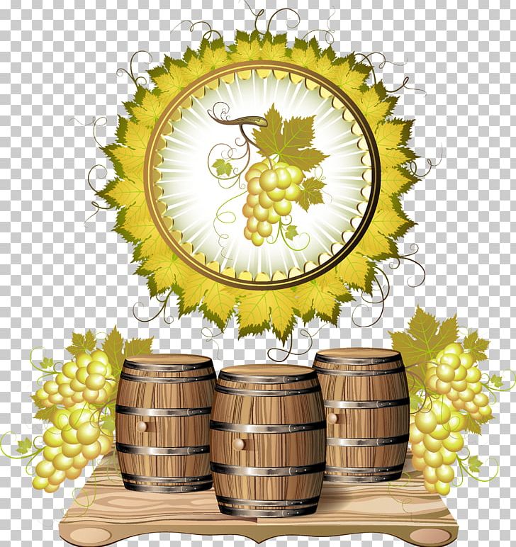 Wine Oak Barrel Common Grape Vine PNG, Clipart, Barrel, Bottle, Clock, Common Grape Vine, Drawing Free PNG Download