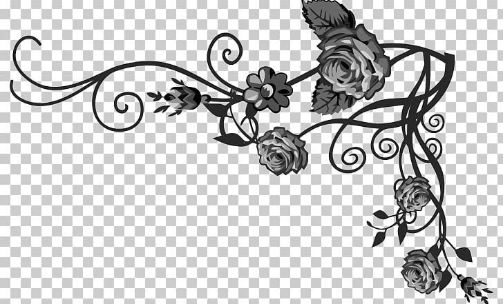 Flower Rose PNG, Clipart, Artwork, Black, Black And White, Body Jewelry, Branch Free PNG Download