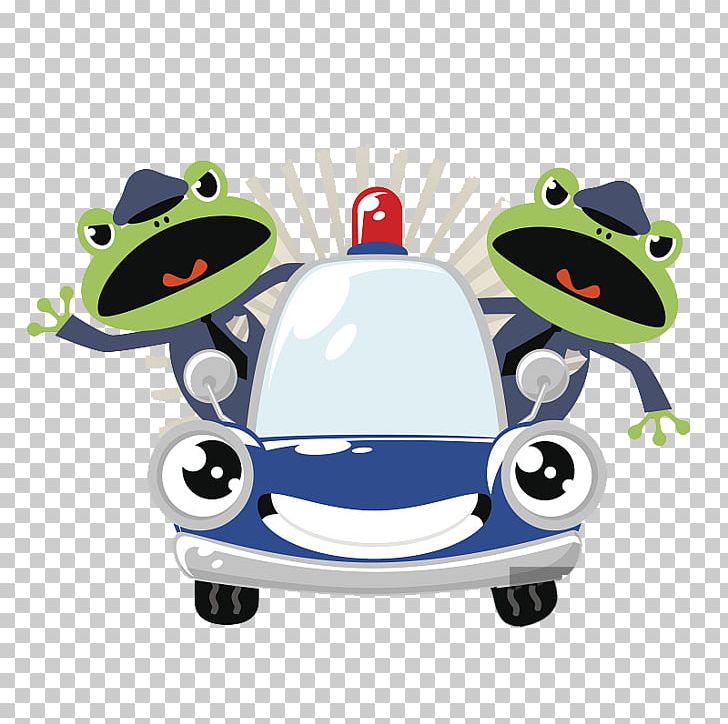 Frog Car Police Officer Illustration PNG, Clipart, Accident, Amphibian, Automotive Design, Car, Car Accident Free PNG Download