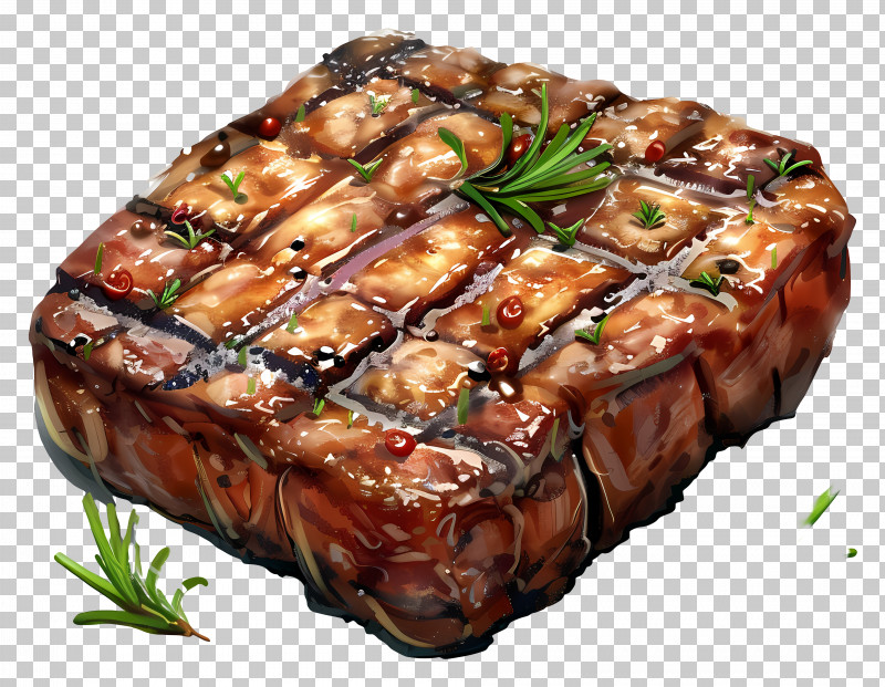 Grilled Beef - Juicy Grilled Meat With Rosemary PNG