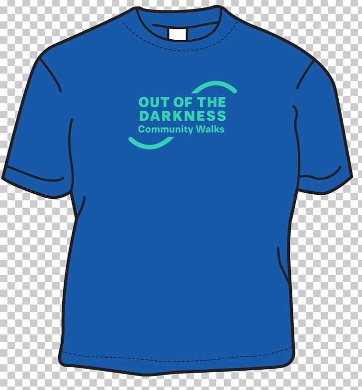 T-shirt Out Of The Darkness Walk WALK TO FIGHT SUICIDE › Out Of The Darkness: Suicide Prevention Walk PNG, Clipart, 2018, Active Shirt, Azure, Blue, Brand Free PNG Download