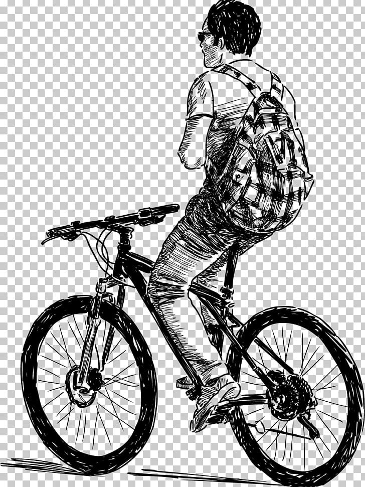 Cycling Bicycle Drawing PNG, Clipart, Backpack, Bicycle, Bicycle Accessory, Bicycle Frame, Bicycle Part Free PNG Download