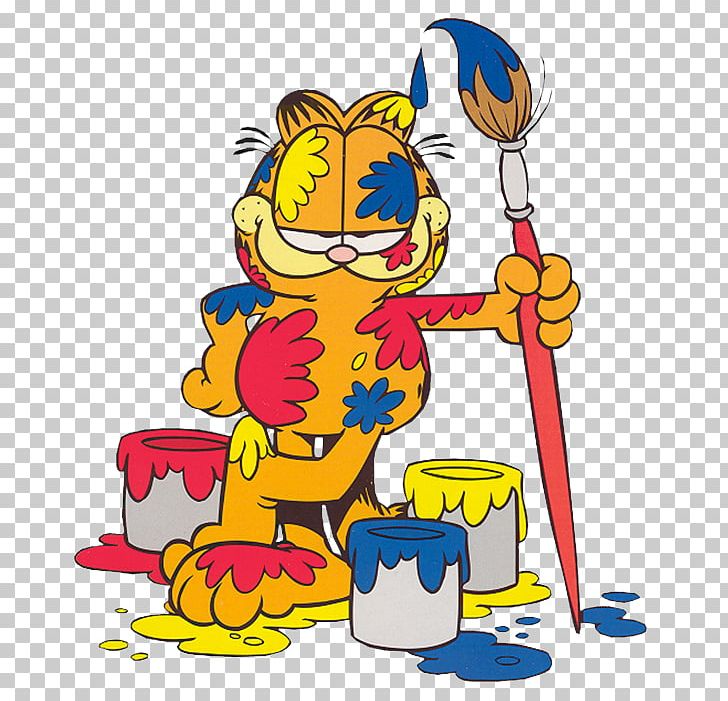 Odie Garfield Painting Art PNG, Clipart, Area, Art, Artwork, Brush, Canvas Free PNG Download