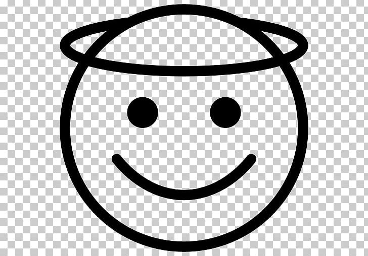 Smiley Computer Icons Emoticon Emoji Angel PNG, Clipart, Angel, Anger, Area, Black And White, Circle Free PNG Download