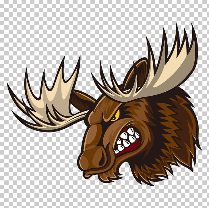 Moose Deer Elk Cartoon PNG, Clipart, Angry Cow, Animal Illustration, Animals, Antler, Carnivoran Free PNG Download