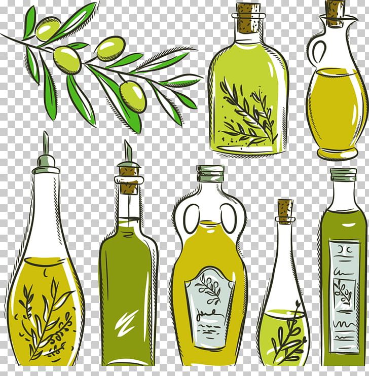 Olive Oil Bottle Png Clipart Cooking Oil Decorative Elements