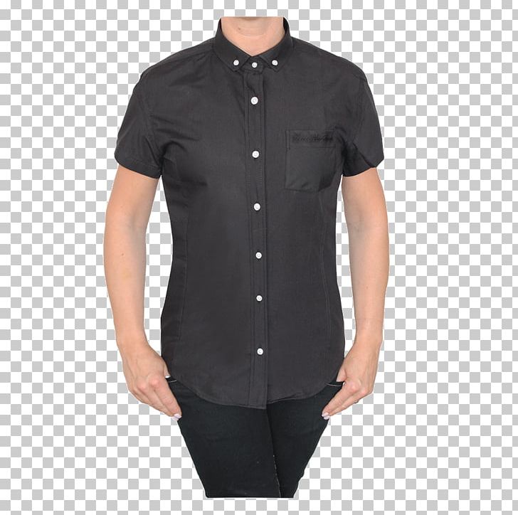 T-shirt Sleeve Dress Shirt Oxford PNG, Clipart, Black, Blouse, Button, Collar, Distortion Free PNG Download