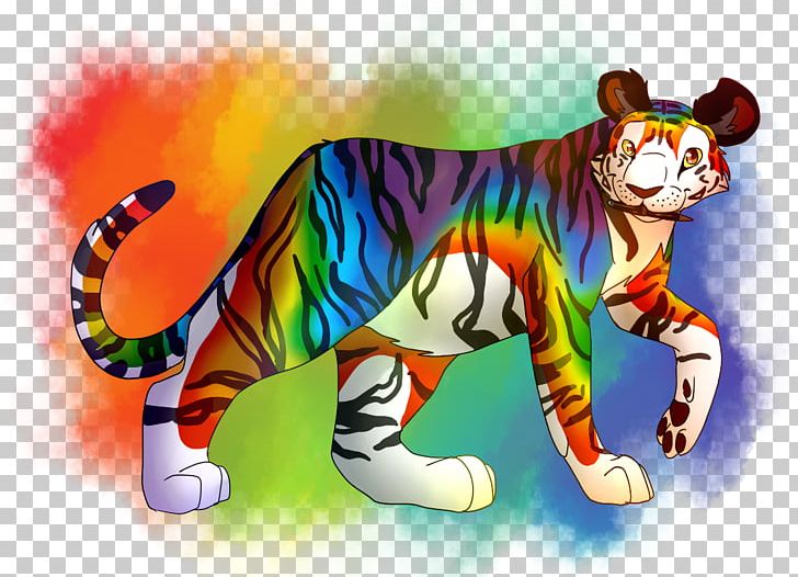 Tiger Cat Cartoon Desktop PNG, Clipart, Art, Big Cat, Big Cats, Carnivoran, Cartoon Free PNG Download