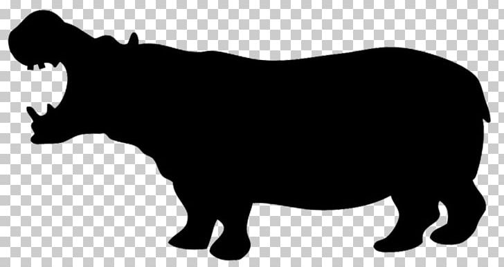 Hippopotamus Silhouette Decal PNG, Clipart, Animals, Black And White, Bull, Cattle Like Mammal, Cow Goat Family Free PNG Download