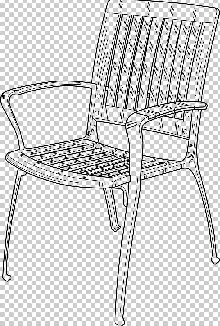 Chair Garden Furniture PNG, Clipart, Angle, Area, Armrest, Black And White, Chair Free PNG Download