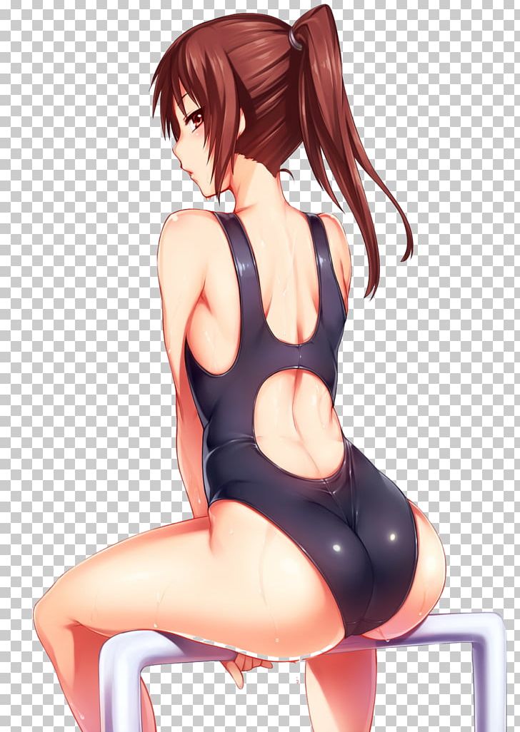 Anime Manga Ecchi Female PNG, Clipart, Active Undergarment, Animation, Arm, Black Hair, Brown Hair Free PNG Download