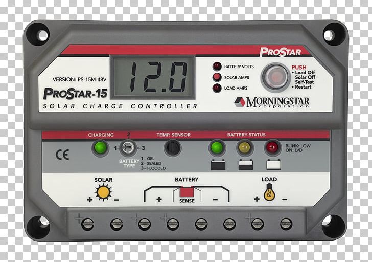 Battery Charge Controllers Maximum Power Point Tracking Solar Power Morningstar PNG, Clipart, Ampere, Audio Receiver, Electronics, Maximum Power Point Tracking, Measuring Instrument Free PNG Download