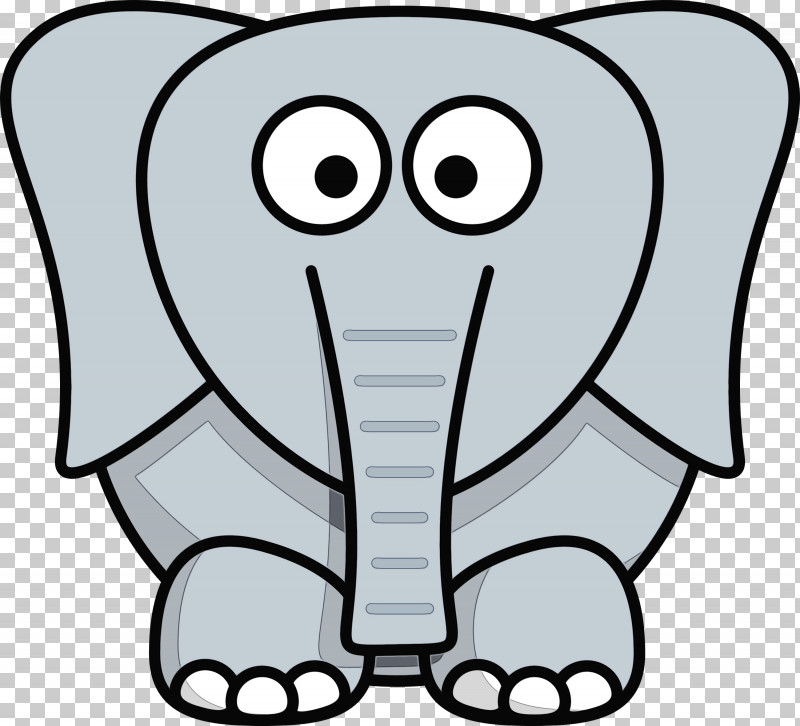 Elephant PNG, Clipart, Cartoon, Coloring Book, Elephant, Head, Line Art Free PNG Download