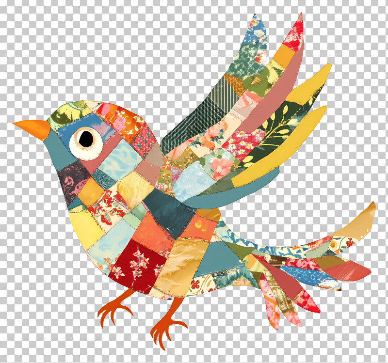 Flappy Bird - Colorful Patchwork Bird PNG, Clipart, Art, Colorful ...